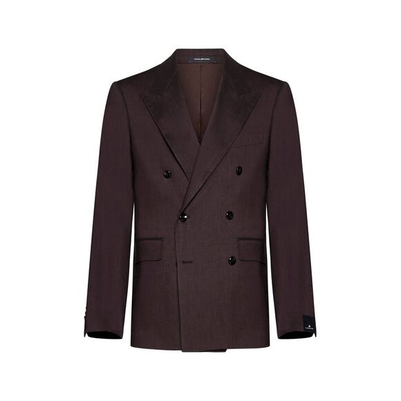 Tagliatore Men Linen And Wool-Blend Double-Breasted Blazer